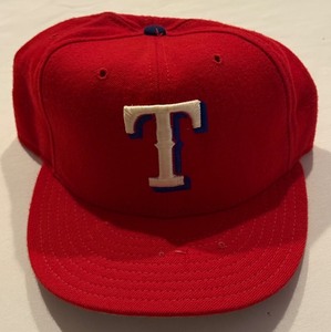 lot 111 image: Texas Rangers MLB Authentic New Era Baseball Hat Possible Game Used Number 60