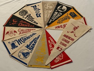lot 27 image: 1969 Vintage Baseball Pennant Lot With Minnesota Twins