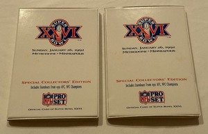 lot 129 image: Super Bowl XXVI NFL Pro Set Football Card Sets