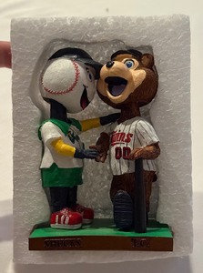 lot 131 image: TC Bear and Shucks Minnesota Twins Baseball Bobblehead