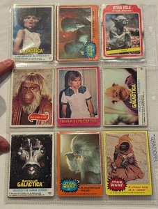 lot 133 image: (18) Vintage Non-Sport Card Lot - Star Wars, Yoda, Princess Leia, Batlestar, Dukes of Hazard, and More