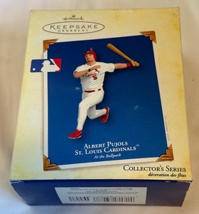 lot 142 image: Albert Pujols Hallmark Baseball Ornament