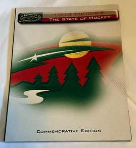lot 157 image: Minnesota Wild Innaugural Year 2000-2001 Team Hockey Yearbook Commemorative Ediiton