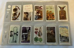 lot 167 image: 1937 Treasure Trove 50 Vintage Cigarette Card Set