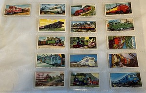 lot 177 image: 1963 The Story of the Locomotive 16 Vintage Cigarette Card Set