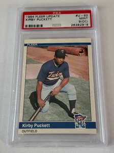 Kirby Puckett RC PSA 9 (OC) Mint 1984 Fleer Update #U-93 Rookie Vintage Minnesota Twins Baseball Card