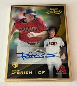 lot 25A image: Peter OBrien RC Auto 2016 Topps Gold Label Framed #GLFA-POA Baseball Card