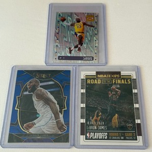 lot 33A image: (3) LeBron James Basketball Card Lot w Numbered Card