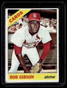 lot 15A image: Bob Gibson 1966 Topps #320 Vintage Baseball Card