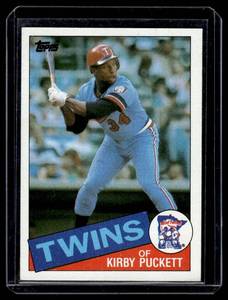 lot 16A image: Kirby Puckett RC 1985 Topps #536 Rookie Vintage Baseball Card Minnesota Twins