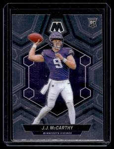 lot 19A image: JJ McCarthy RC 2024 Mosaic #310 Minnesota Vikings Rookie Football Card