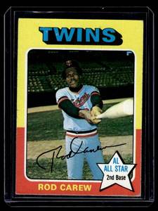 lot 26A image: Rod Carew 1975 Topps #600 Vintage Minnesota Twins Baseball Card