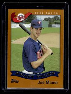 lot 35A image: Joe Mauer RC 2002 Topps Draft Picks #622 Rookie Minnesota Twins Baseball Card