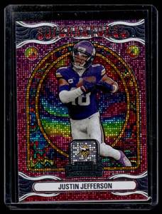 lot 53A image: Justin Jefferson Supernatural Insert 2024 Panini Contenders #7 Minnesota Vikings Football Card