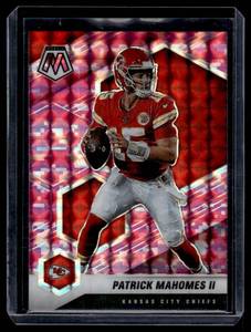 lot 60A image: Patrick Mahomes II 2021 Panini Mosaic Pink Prizm #1 Kansas City Chiefs Football Card