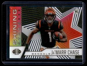 lot 84A image: JaMarr Chase RC 2021 Panini Illusions Shining Stars #SS-17 Rookie Football Card