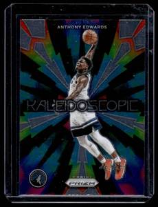 lot 28B image: Anthony Edwards Kaleidoscope Insert 2024 Prizm #14 Minnesota Timberwolves Basketball Card