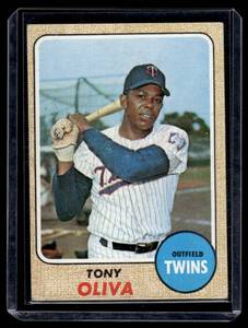 lot 34B image: Tony Oliva 1968 Topps #165 Vintage Minnesota Twins Baseball Card