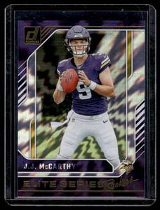 lot 44B image: JJ McCarthy RC 2024 Donruss The Rookies Elite Series #4 Rookie Minnesota Vikings Football Card