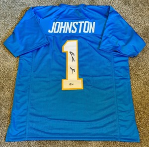 Quinton Johnston Signed Jersey With Beckett COA San Diego Chargers Size XL