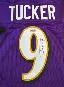 Justin Tucket Signed Jersey with JSA COA Baltimore Ravens Size XL Football