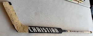 lot 7B image: Jon Casey Team Issued  Used Christian Goalie Hockey Stick - Minnesota North Stars