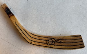 lot 227 image: Gaetan Duchesne Signed Team Issued Minnesota North Stars Easton Hockey Stick Blade