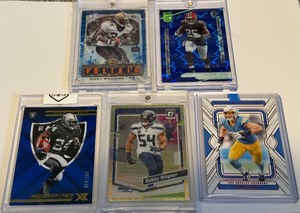 lot 87A image: (5) Numbered Football Star Card Lot