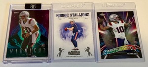 lot 89A image: (3) Drake Maye RC Football Rookie Card Lot