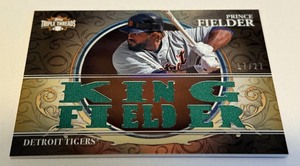 lot 90A image: Prince Fielder Relic 27 Baseball Card Numbered 1727