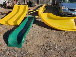 lot 44 image: Collection of Used Playground Slides and Parts