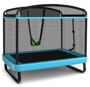 lot 16 image: Costway 6 Feet Kids Entertaining Trampoline with Swing Safety Fence