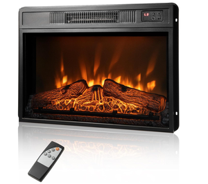 lot 35 image: ORALNER Electric Fireplace Insert 23 Inch, Recessed Fireplace Heater w 3 LED Flame Effects, Remote Control & 6H Timer, Indoor Fireplace Insert for TV Stand, 1400W, Black (23 INCHES)