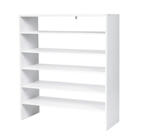 lot 48 image: Costway 3-in-1 Shoe Rack, 5-Tier Shoe Organizer, Wood Storage Shelf for Shoes
