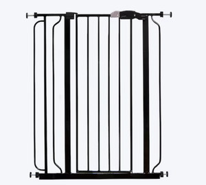 lot 103 image: Regalo Gate 36.5-Inches x 41-Inches Pressure Mounted Black Metal Safety Gate Expands to fit openings between 29 to 36.5 inches Stands 36 inches tall