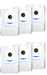 lot 111 image: LOT OF 2 ECOVACS Dustbag 3 Pcs, Compatible with DEEBOT X2 OMNI X2 COMBO, Robot Vacuum and Mop Combo, White