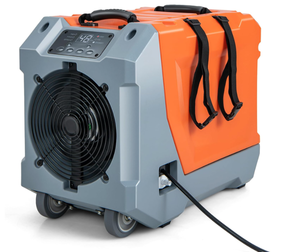 lot 1 image: COSTWAY 180 PPD Crawl Space Dehumidifier with Pump, Drain Hose, Auto Defrost, 6,000 Sq. Ft Commercial Dehumidifier for Basement, Warehouse, Job Site, Water Damage Restoration, Orange