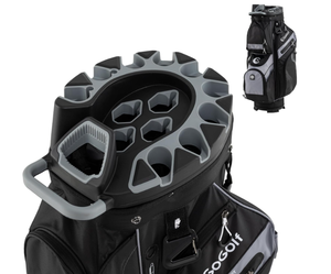 lot 258 image: Tangkula Golf Cart Bag, 14 Way Full-Length Dividers with 6 Molded Lock Top Club Bag, Lightweight Golf Club Bag with 11 Pockets, Cooler Bag, Padded Strap, Handles & Rain Hood
