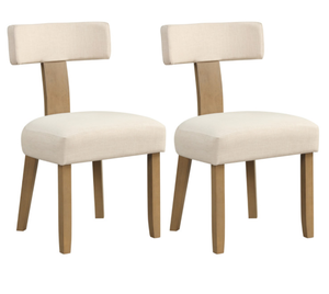 lot 277 image: Costway Dining Chairs Set of 2 with Curved Backrest Padded Seat