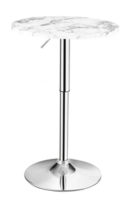 lot 279 image: Costway 360° Swivel Round Pub Table with Height Adjustable - 24 x 24 x (28-36) (L x W x H)