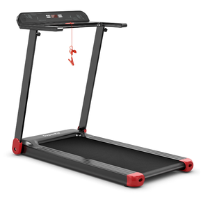 lot 283 image: SuperFit Folding Electric Treadmill Compact Walking Running Machine wAPP Control Speaker Red