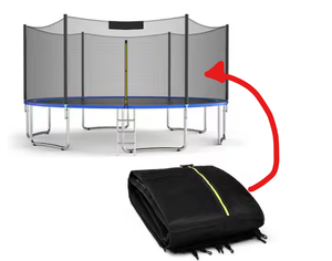 lot 285 image: Costway 10 ft. Black Trampoline Safety Net Replacement Protection Enclosure Net