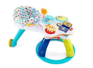 lot 324 image: Costway TM10132WH 3 in 1 Baby Stationary Activity Center with Educational & Music Function Tabletop - White