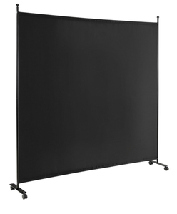 lot 339 image: Costway 6 Feet Single Panel Rolling Room Divider with Wheels 73 x 12 x 73 (L x W x H)