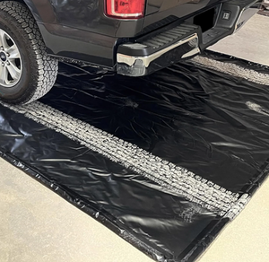 lot 28 image: Costway Garage Floor Mat Non-Slip Containment Mat for Waterproof Protection Black Large (22x 9)