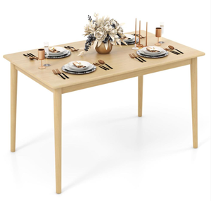 lot 33 image: Giantex 48-Inch Dining Table with Rubber Wood Legs, 220 LBS Capacity, Farmhouse Rectangular Dinette Table for Dinner 48x 29x 29 (Only Table)