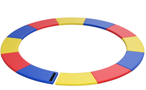 lot 364 image: Costway 8-16 FT Trampoline Pad Replacement Safety Pad with Fixing Straps (Multicolor)-14 ft, Multicolor