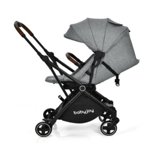 lot 428 image: Baby Joy 2-in-1 Convertible Aluminum Baby Stroller with Adjustable Canopy
