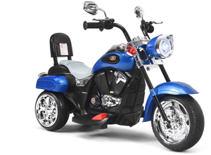 lot 436 image: Costway 3 Wheel Kids Ride On Motorcycle 6V Battery Powered Electric Toy Blue