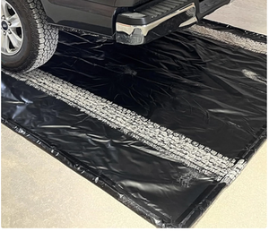 lot 149 image: Costway Garage Floor Mat Non-Slip Containment Mat for Waterproof Protection Black Large (22x 9)